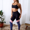 Leggin Tricolor Negro Durazno Azul
