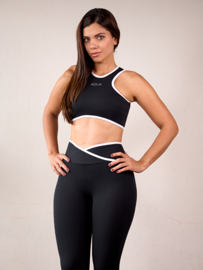 Leggin Pretina Cruzada Negro - Imagen 3