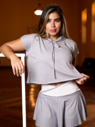 Blusa Manga Corta Gris