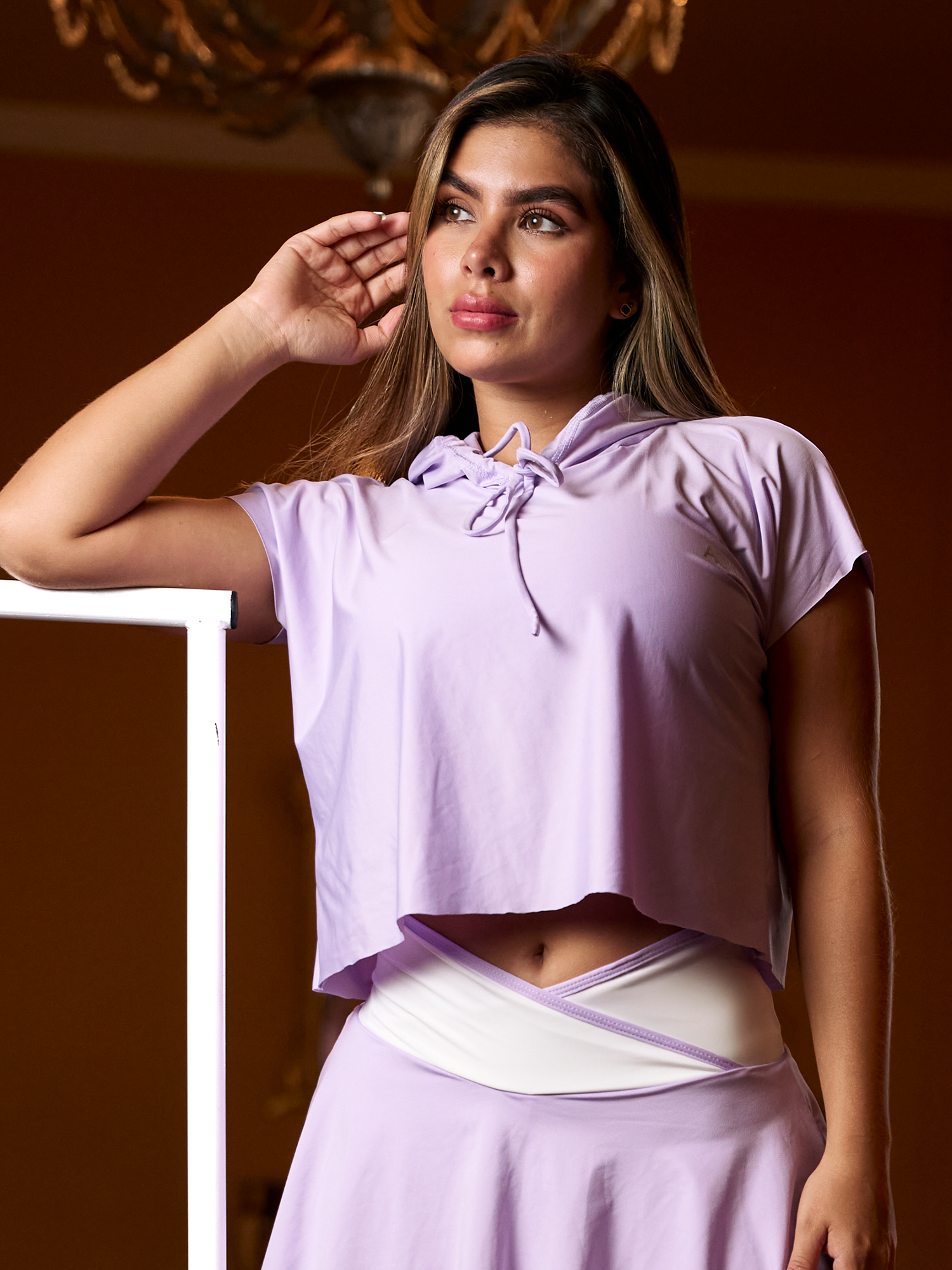 Blusa Manga Corta Lila