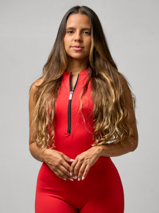 Enterizo Spider 6077 Cierre Rojo