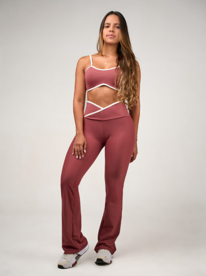 Leggin Pretina Cruzada Uva Sesgos Blancos - Imagen 2