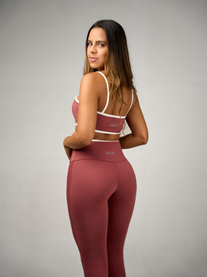 Leggin Pretina Cruzada Uva Sesgos Blancos - Imagen 3