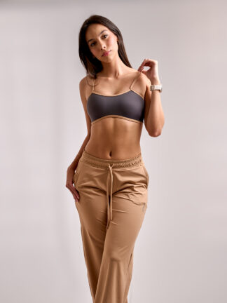 Top Estraple Gris Sesgos Terracota