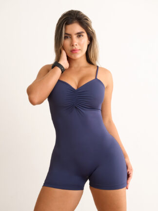 Enterizo 020 Estraple Azul Rey Corto