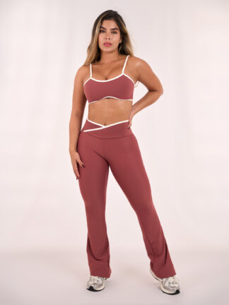 Leggin Pretina Cruzada Vino Tinto Claro