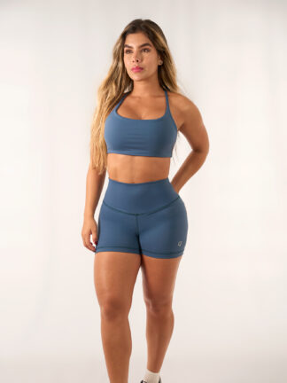 Short  Pretina Alta Azul denim