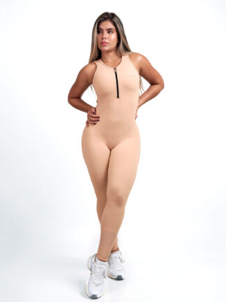 Enterizo Largo Origen Zipper 672 Camel
